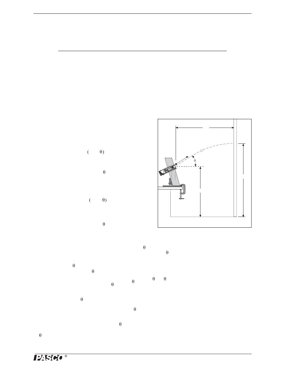 Exp. 7: vary the angle to maximize the height, Purpose, Theory | PASCO ME-6831 Ballistic Pendulum_Projectile Launcher User Manual | Page 39 / 62