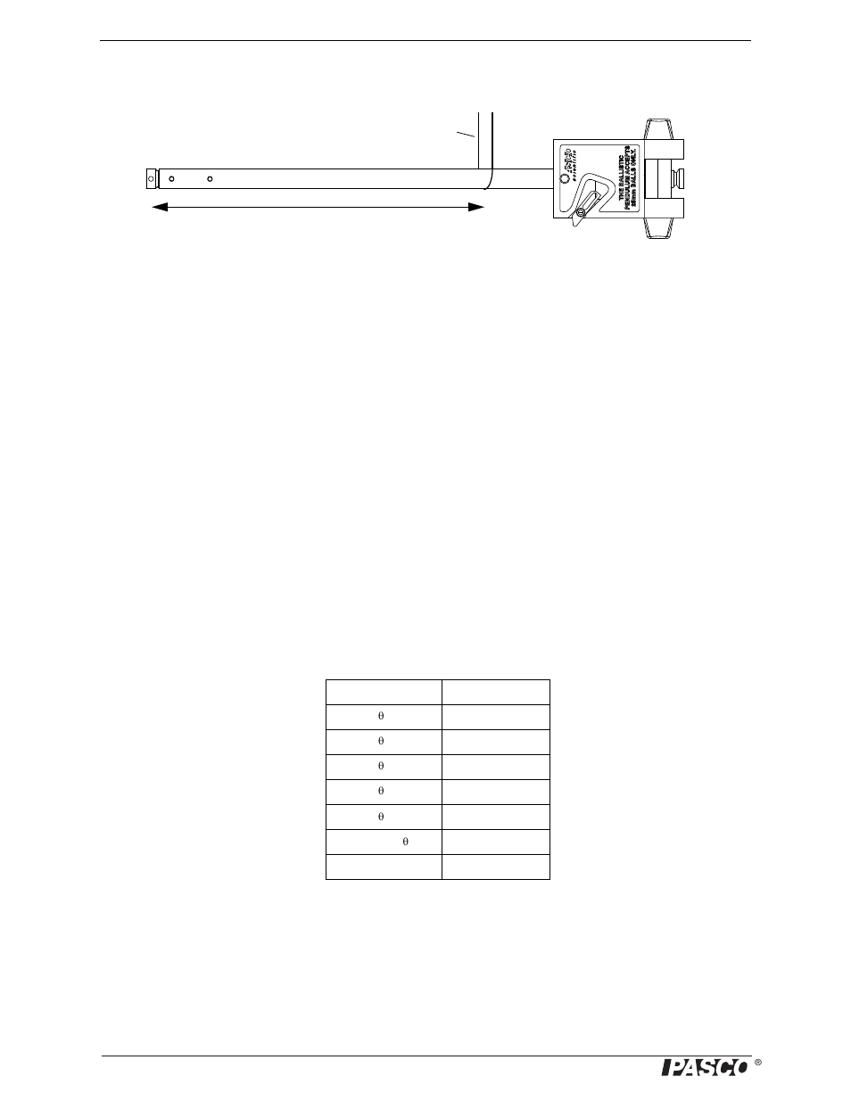 Table 9.1, Calculations | PASCO ME-6831 Ballistic Pendulum_Projectile Launcher User Manual | Page 44 / 62