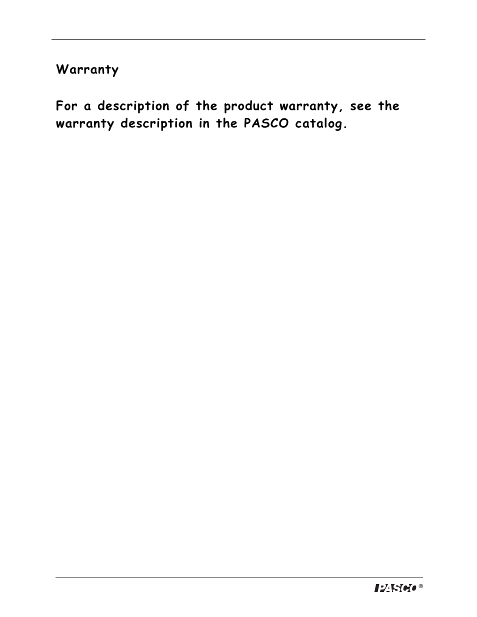 Warranty | PASCO ME-9859 Drop Shoot Accessory User Manual | Page 2 / 6
