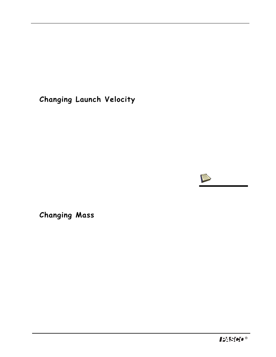 Changing launch velocity, Changing mass | PASCO ME-9859 Drop Shoot Accessory User Manual | Page 6 / 6