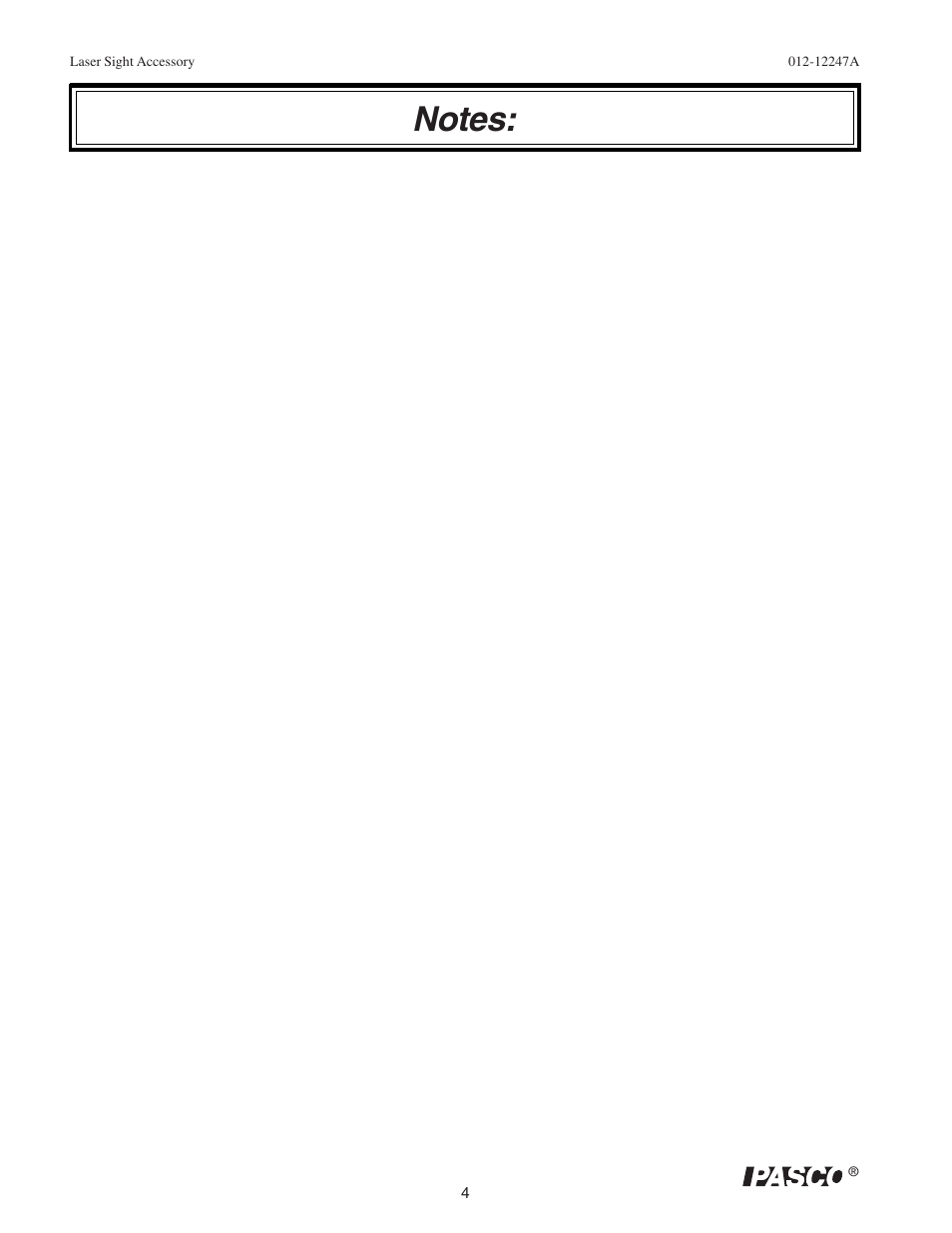 PASCO OS-8527A LASER SIGHT ACCESSORY User Manual | Page 4 / 5