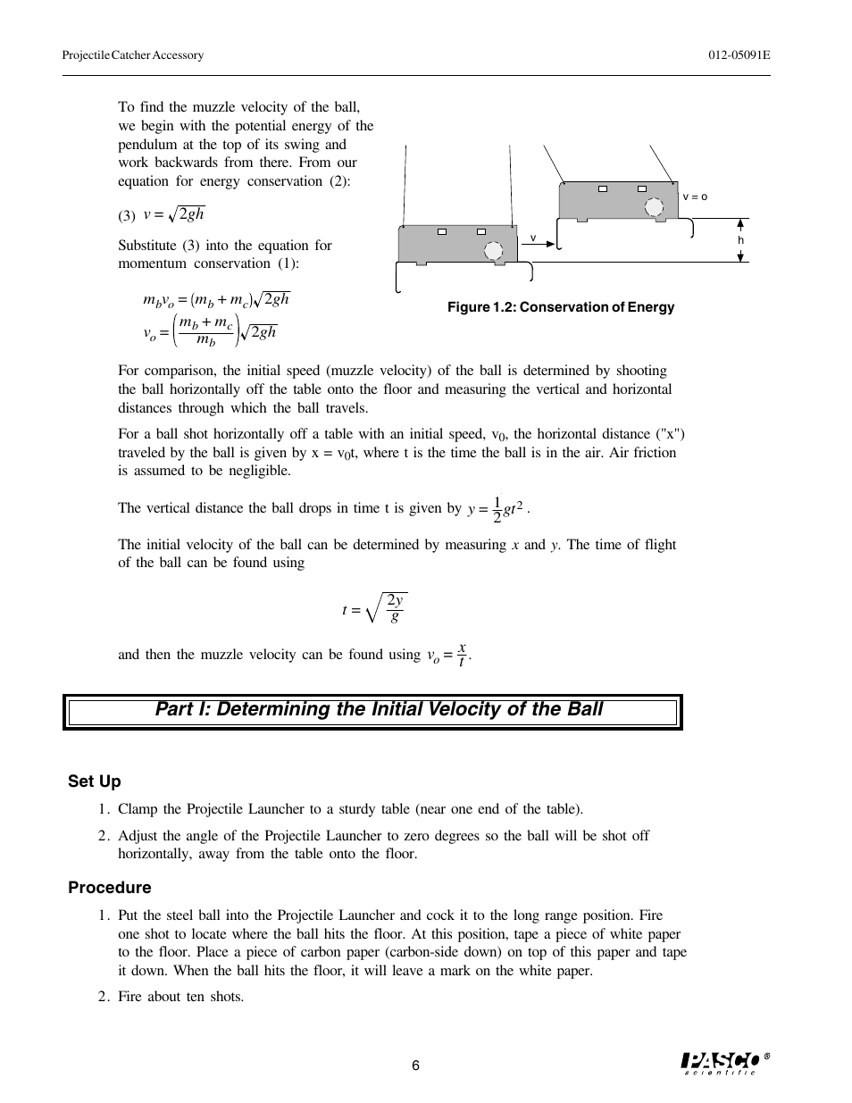 PASCO ME-6815 PROJECTILE CATCHER ACCESSORY User Manual | Page 10 / 25