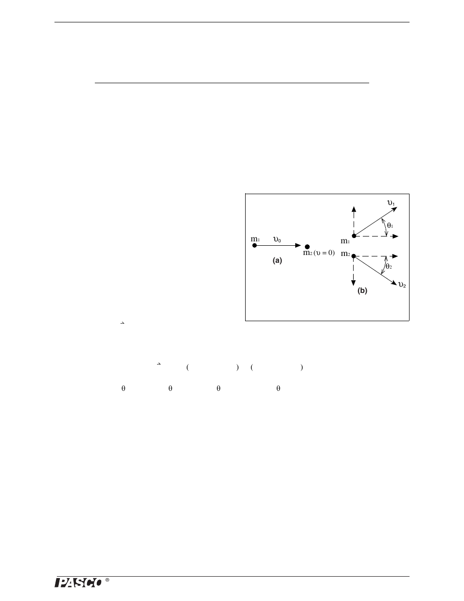 Exp. 6: conservation of momentum, Purpose, Theory | PASCO ME-6800 Projectile Launcher (Short Range) User Manual | Page 31 / 50