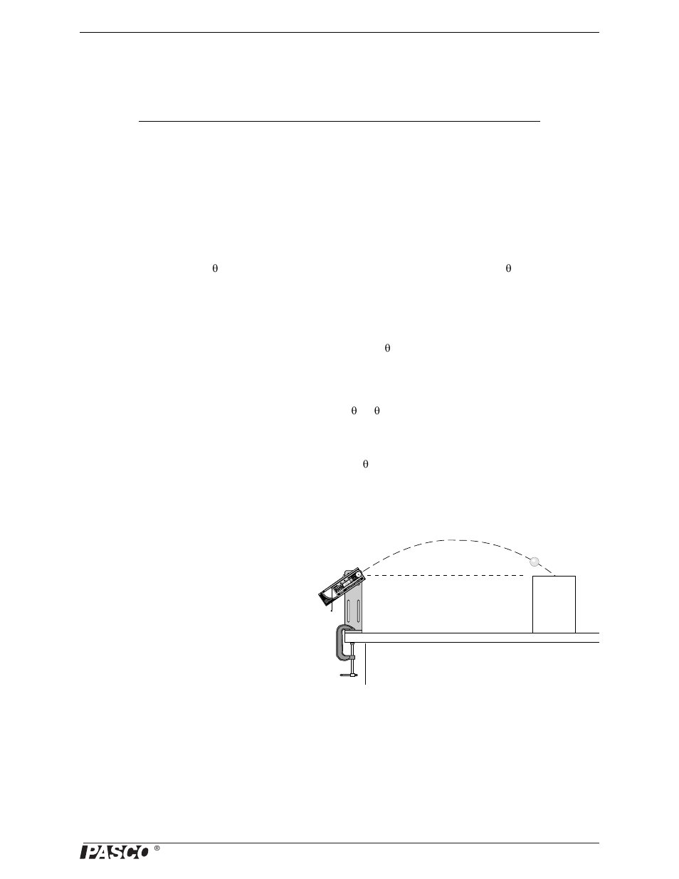 Exp. 8 (demo): do 30˚ and 60˚ give the same range, Purpose, Theory | Setup, Procedure | PASCO ME-6800 Projectile Launcher (Short Range) User Manual | Page 37 / 50