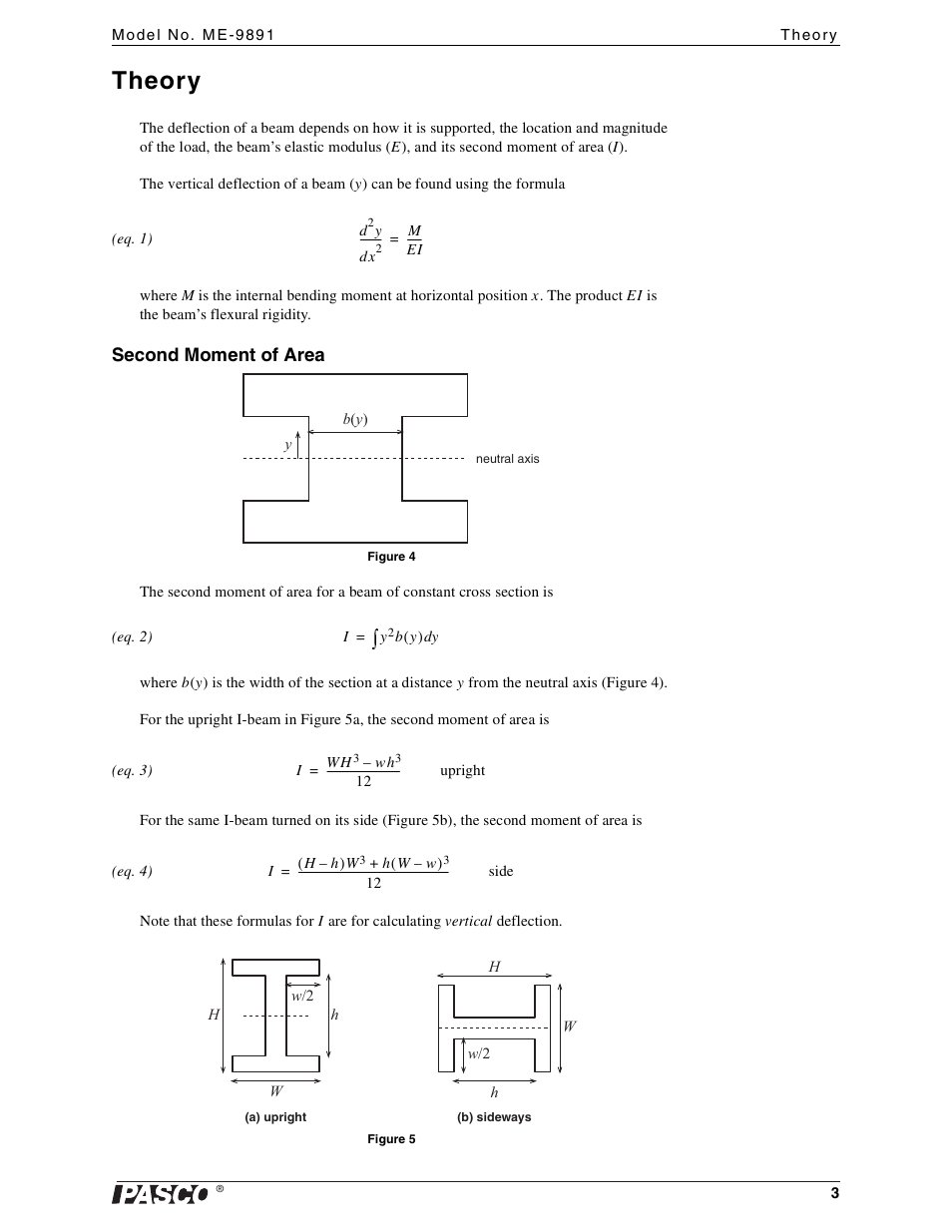 Theory | PASCO ME-9891 Flexible I-beam User Manual | Page 3 / 10