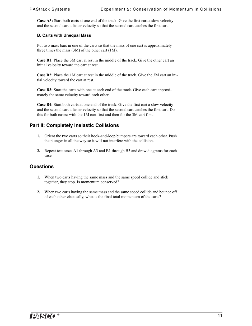 PASCO ME-6962 PAStrack Systems User Manual | Page 11 / 28