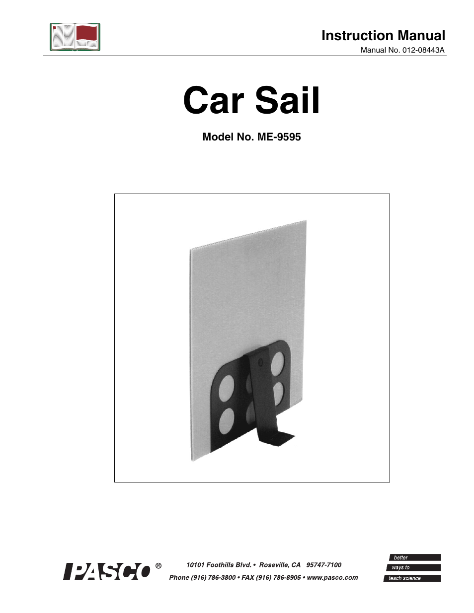 PASCO ME-9595 Car Sail User Manual | 12 pages