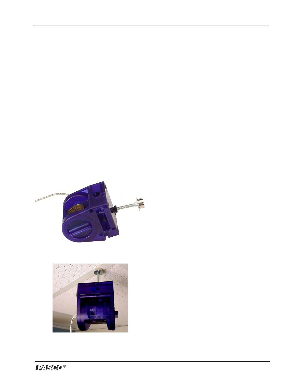 Motion sensor bracket, Introduction, Setup instructions | PASCO PS-2546 Motion Sensor Bracket User Manual | Page 3 / 4