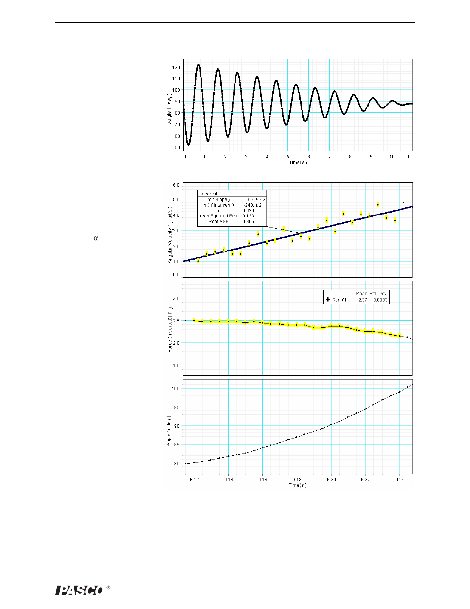 Experiment 8: rotational inertia of the forearm | PASCO ME-6807A Human Arm Model User Manual | Page 33 / 34