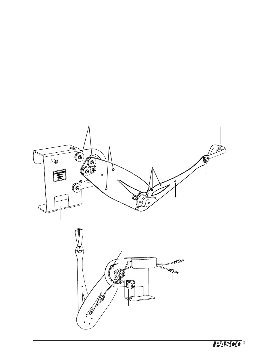 Introduction, Parts of the arm model | PASCO ME-6807A Human Arm Model User Manual | Page 4 / 34