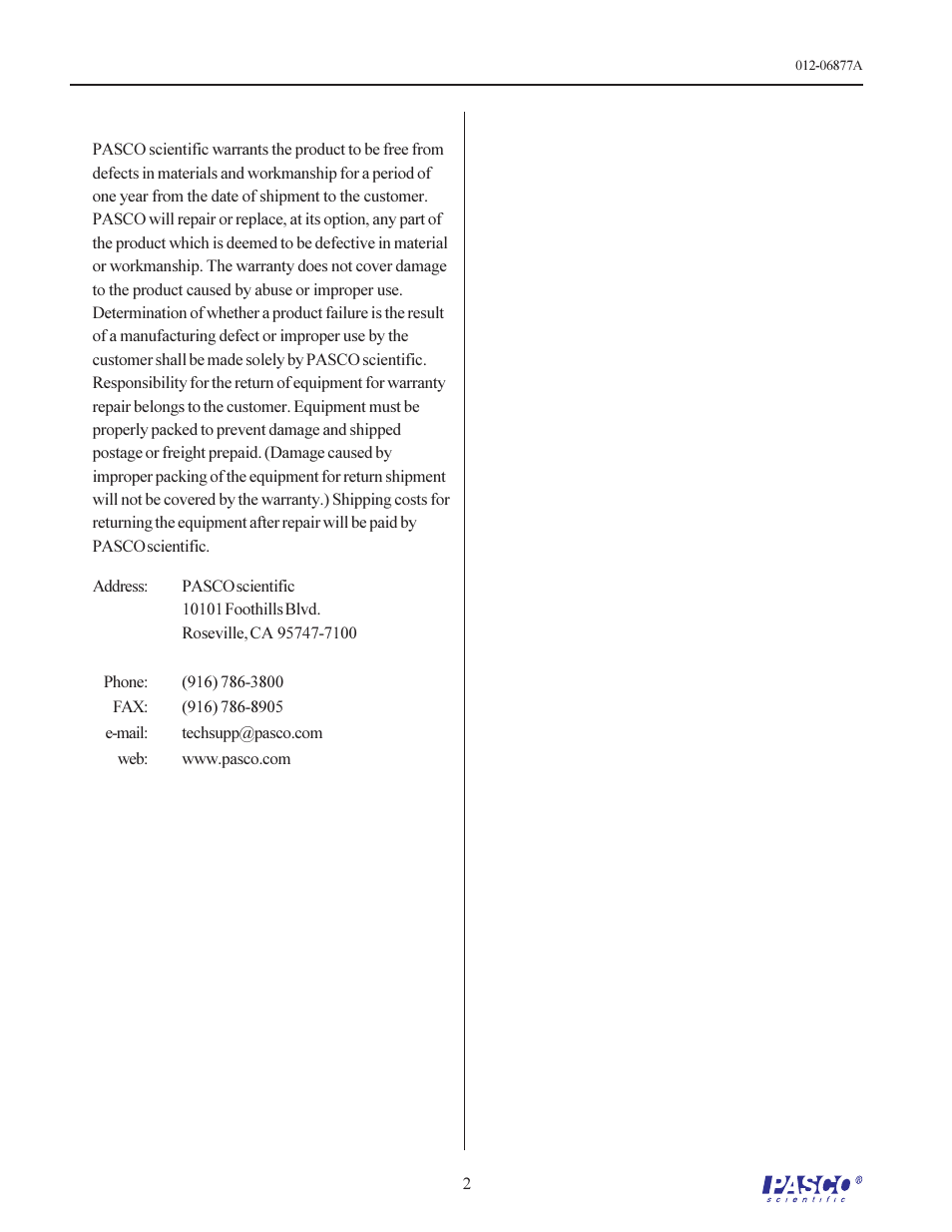 PASCO ME-6743 CART ADAPTER ACCESSORY User Manual | Page 2 / 2