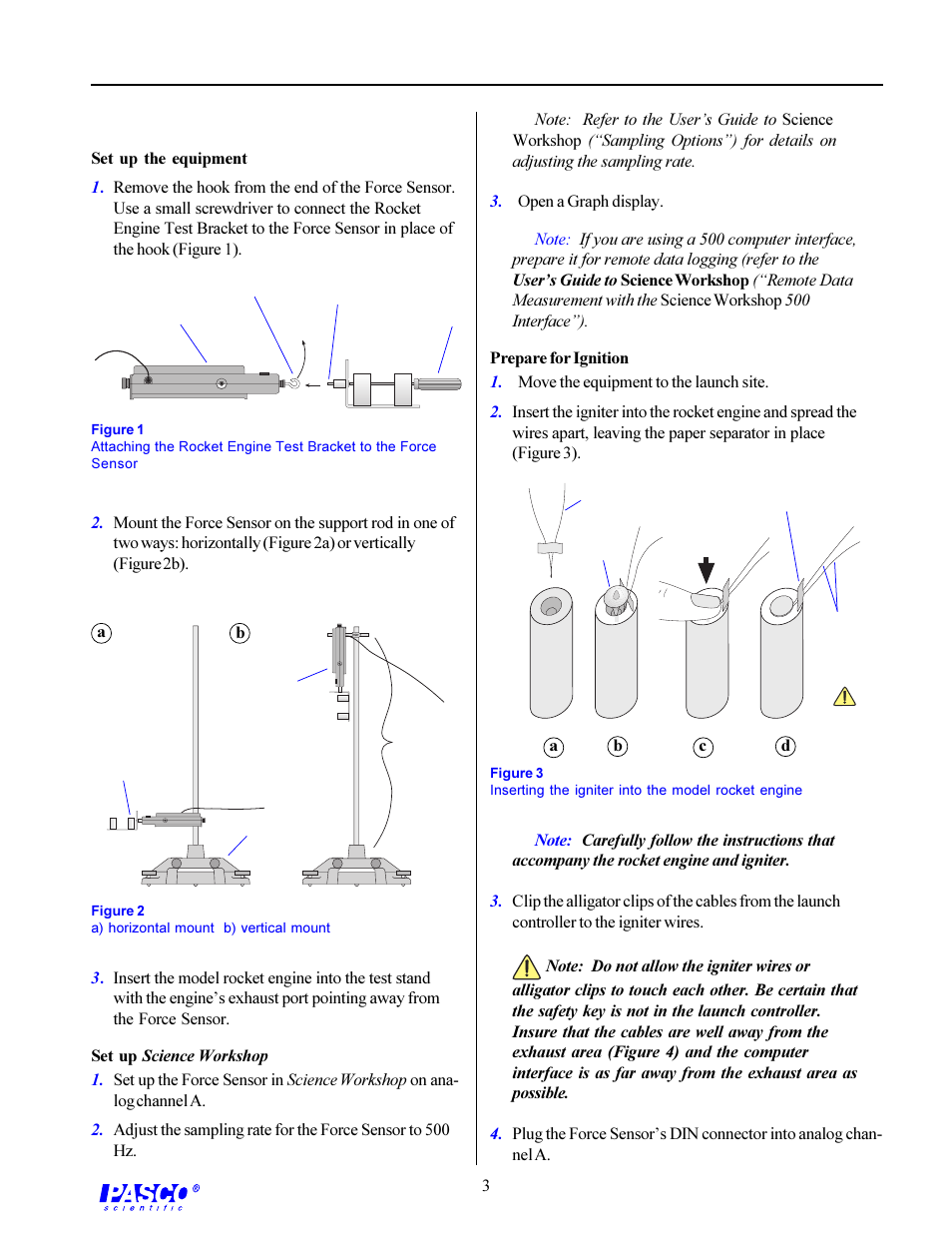 PASCO ME-6617 ROCKET ENGINE TEST BRACKET User Manual | Page 3 / 4