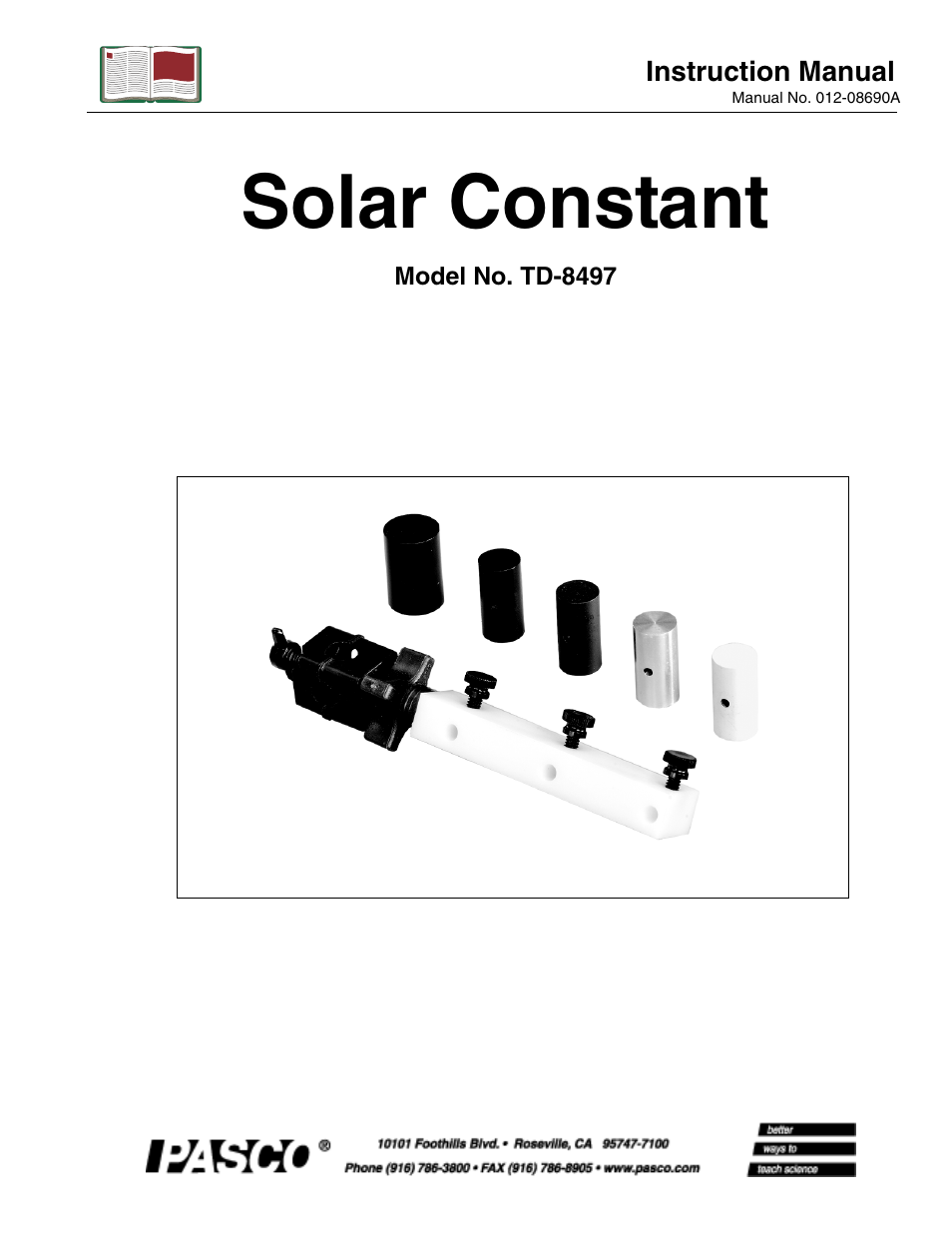 PASCO TD-8497 Solar Constant User Manual | 11 pages
