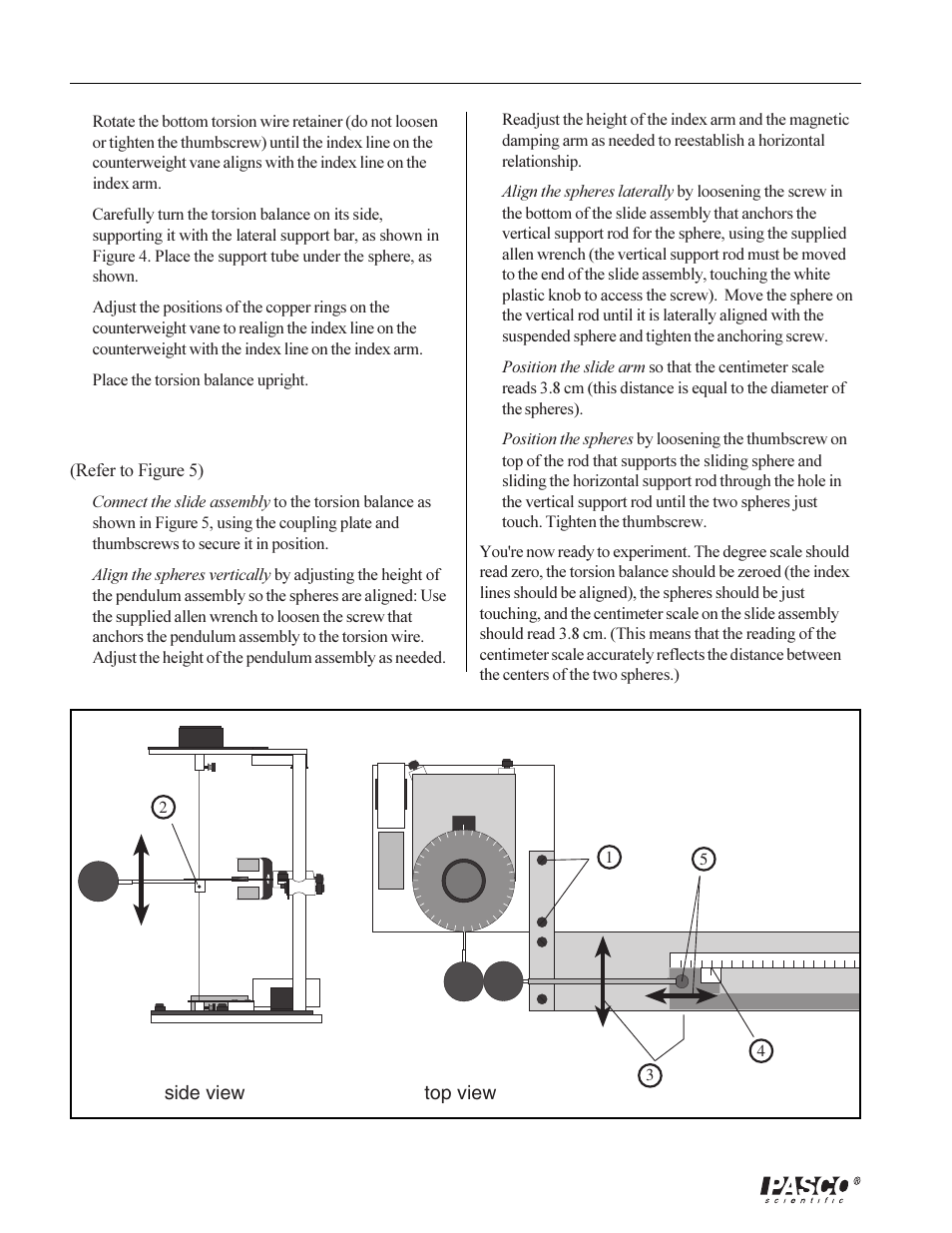 Slide assembly setup | PASCO ES-9070 COULOMB BALANCE User Manual | Page 10 / 22