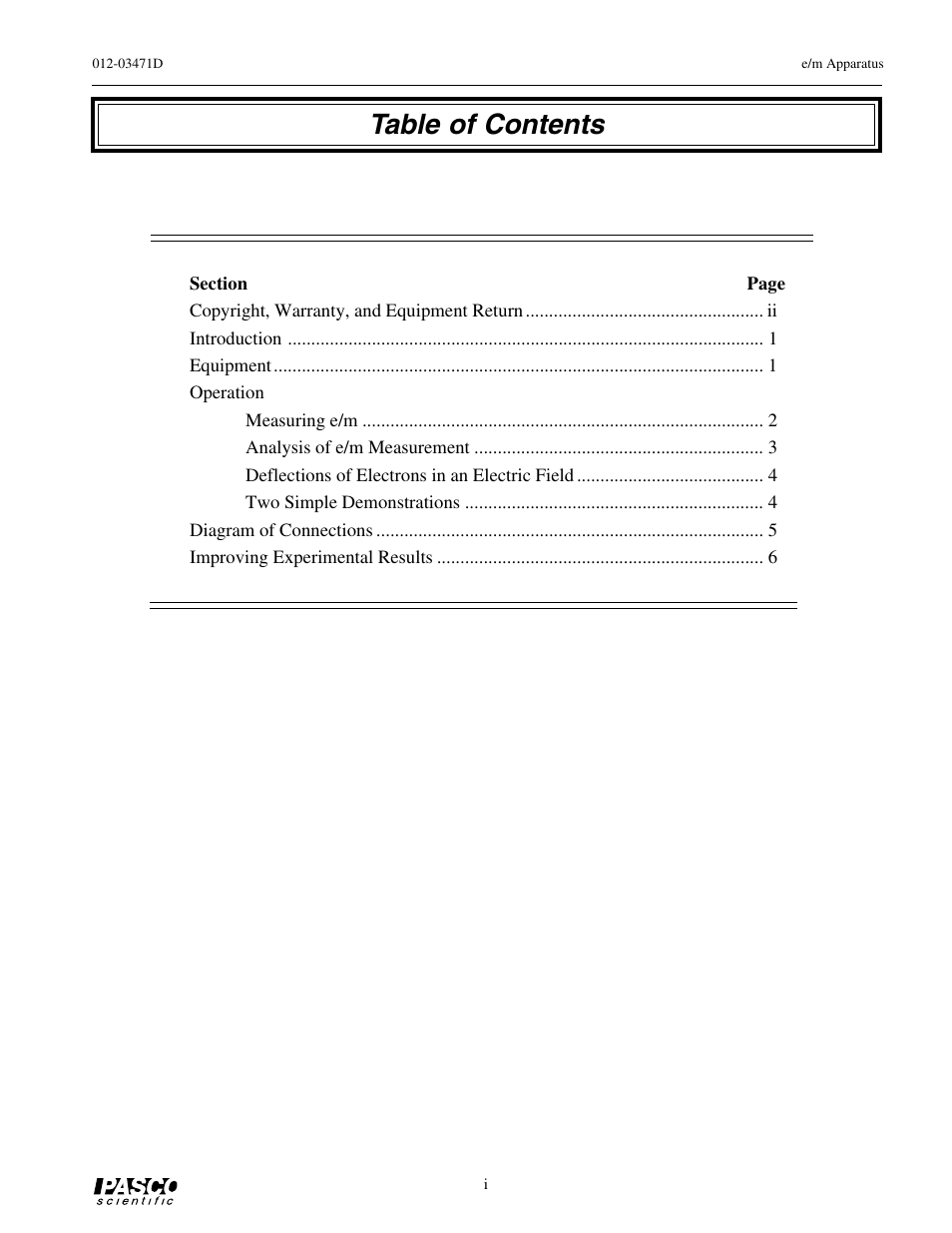 PASCO SE-9638 e-m APPARATUS User Manual | Page 3 / 11