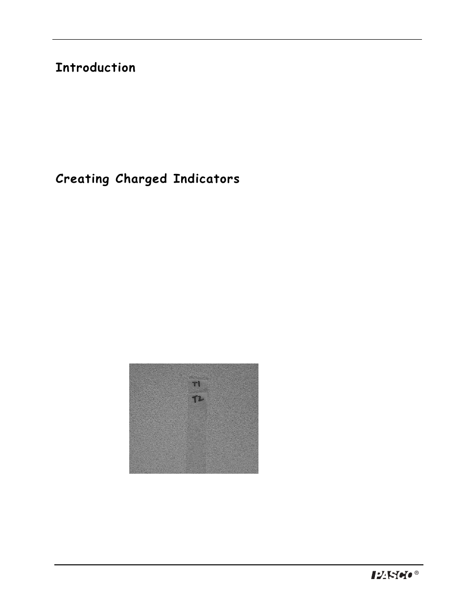 Introduction, Creating charged indicators | PASCO ES-8086 Discover Charge Set User Manual | Page 4 / 9