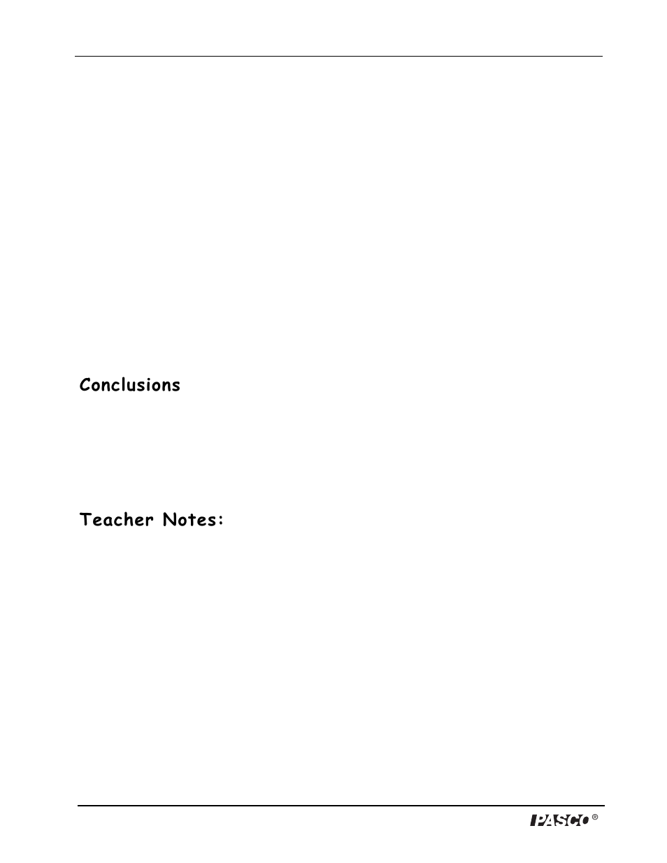 Conclusions | PASCO ES-8086 Discover Charge Set User Manual | Page 8 / 9