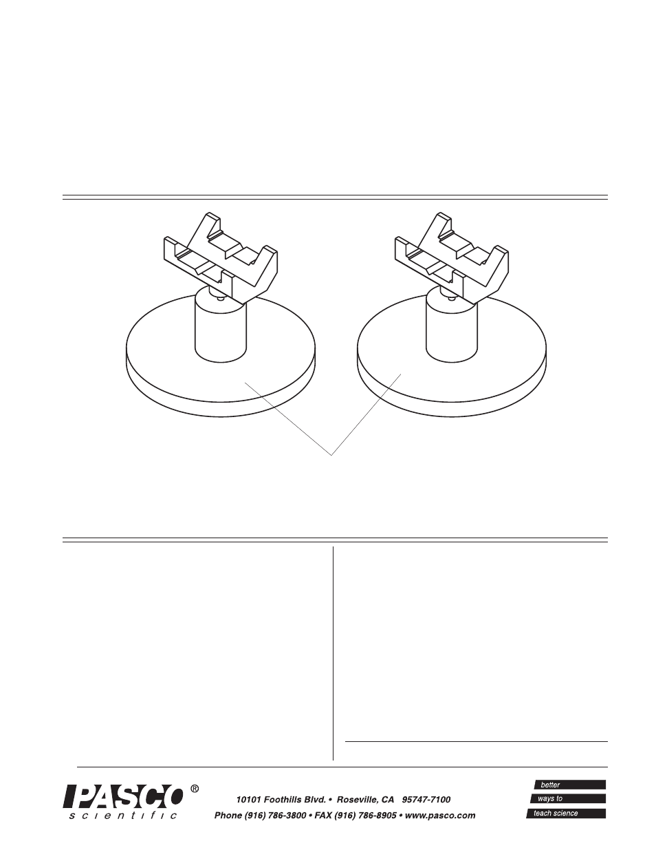 PASCO SE-8605 MAGNET HOLDERS User Manual | 2 pages