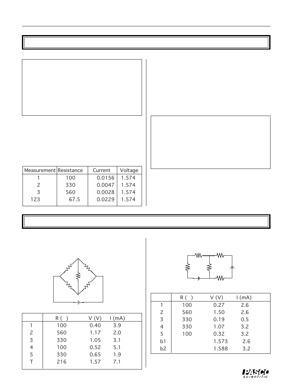 Exp 6- currents in circuits, Exp 7- kirchoff's rules | PASCO EM-8622 BASIC ELECTRICITY User Manual | Page 40 / 44