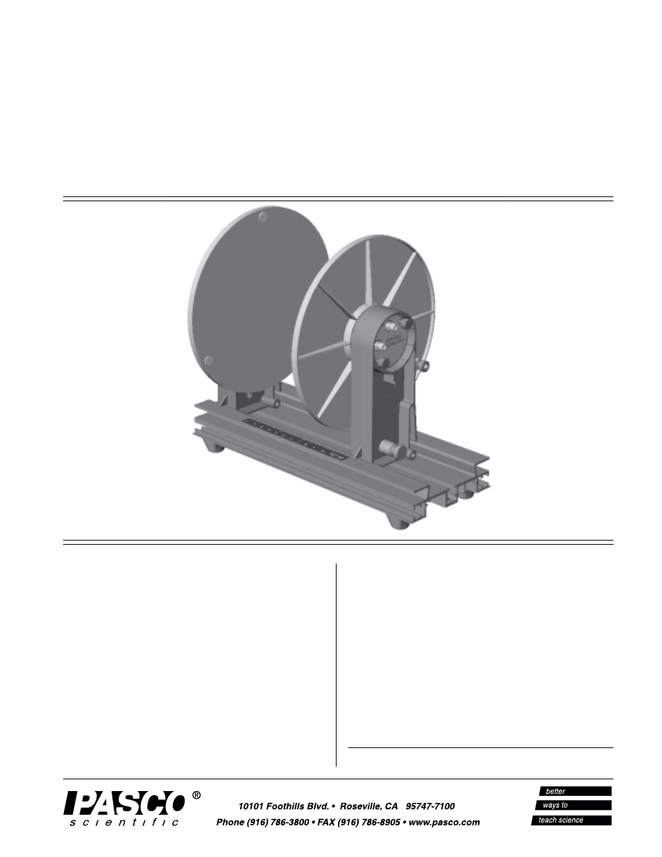 PASCO ES-9079 BASIC VARIABLE CAPACITOR User Manual | 2 pages