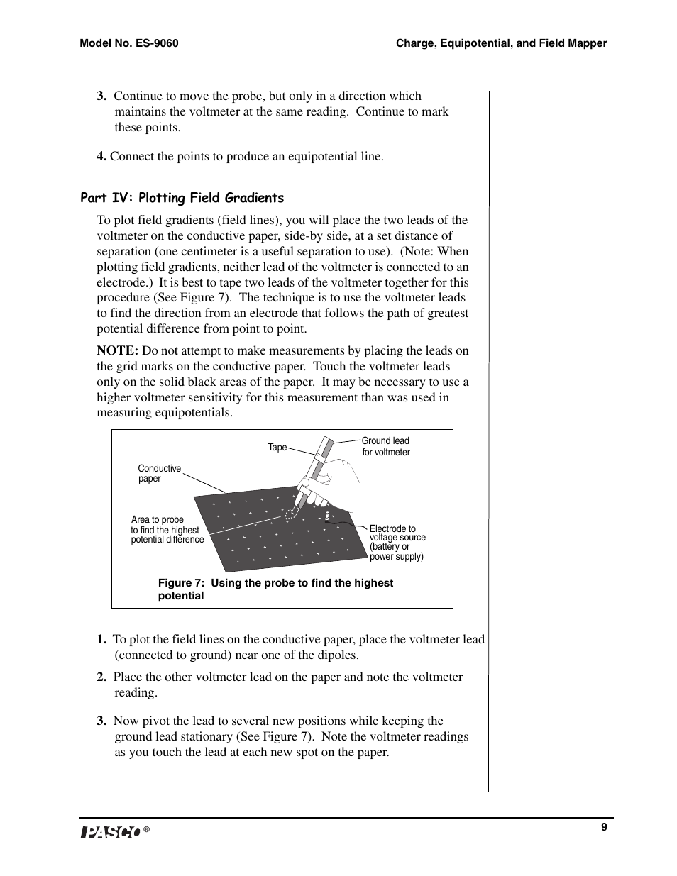 PASCO ES-9060 Charge, Equipotential and Field Mapper User Manual | Page 10 / 24