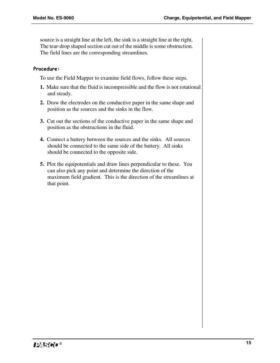 PASCO ES-9060 Charge, Equipotential and Field Mapper User Manual | Page 16 / 24