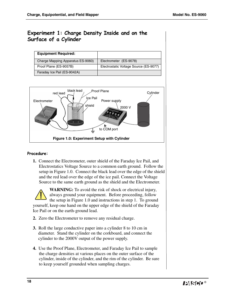 PASCO ES-9060 Charge, Equipotential and Field Mapper User Manual | Page 19 / 24