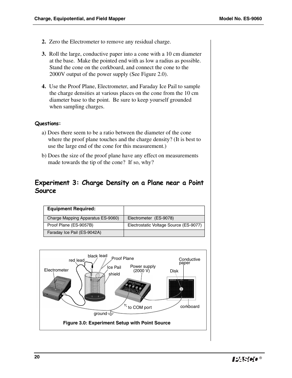 PASCO ES-9060 Charge, Equipotential and Field Mapper User Manual | Page 21 / 24