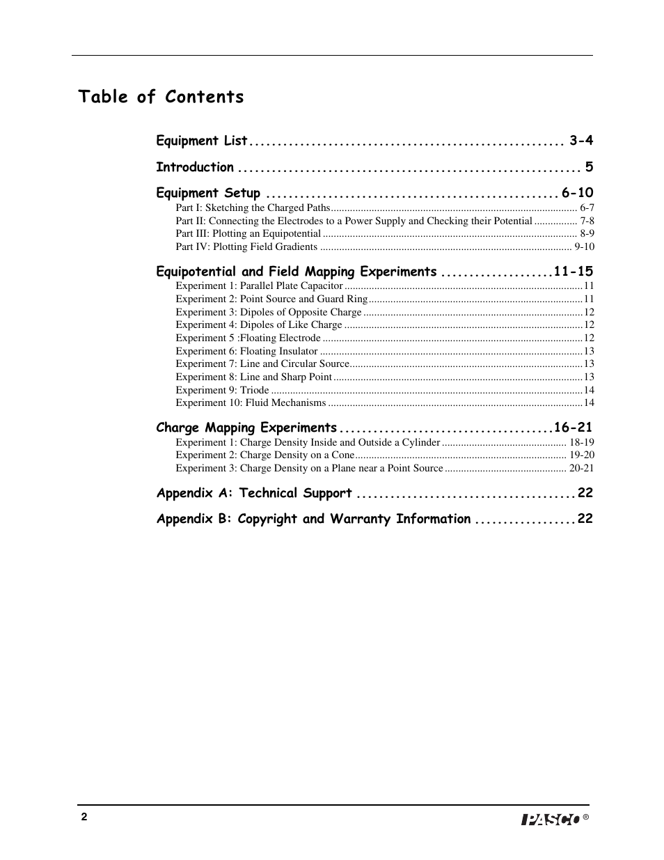 PASCO ES-9060 Charge, Equipotential and Field Mapper User Manual | Page 3 / 24