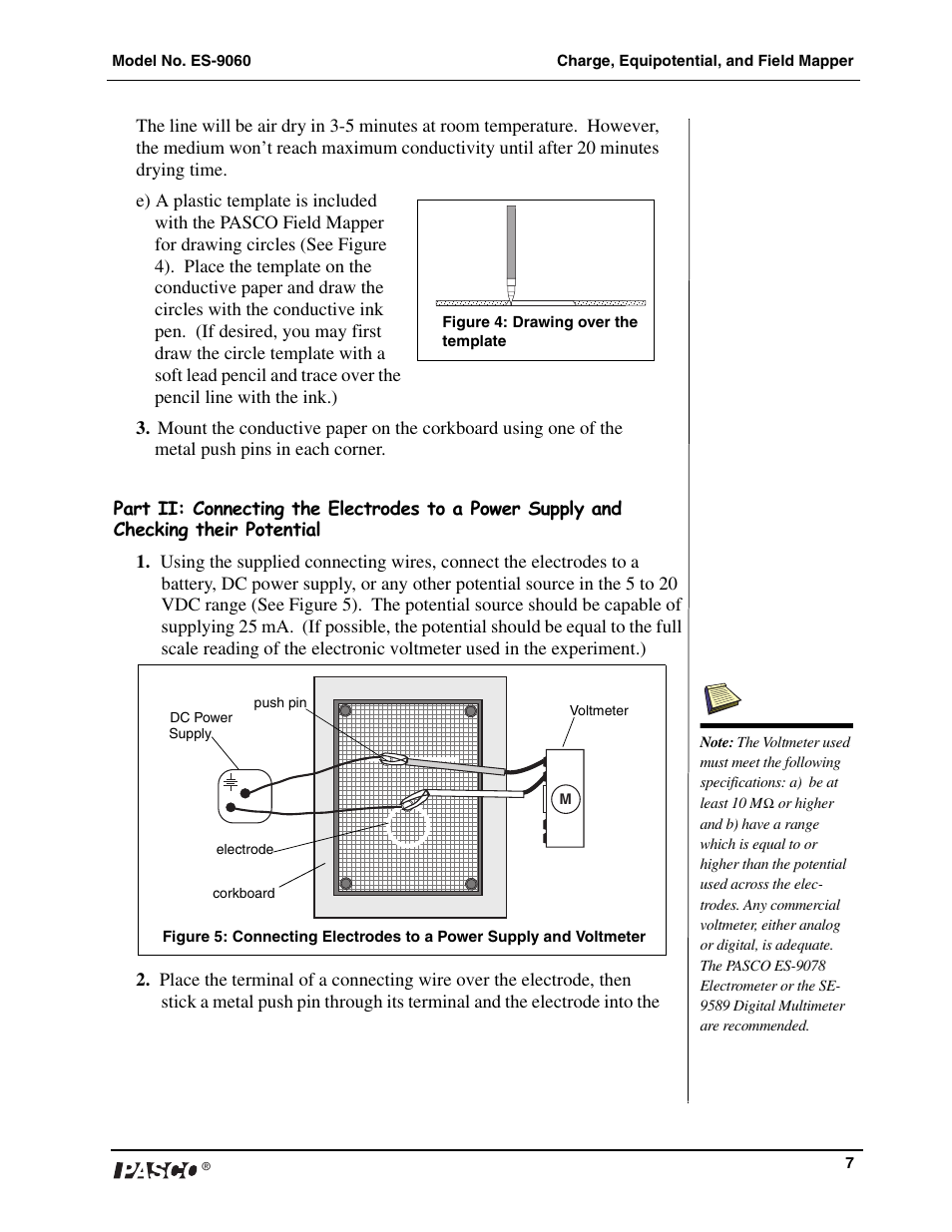 PASCO ES-9060 Charge, Equipotential and Field Mapper User Manual | Page 8 / 24