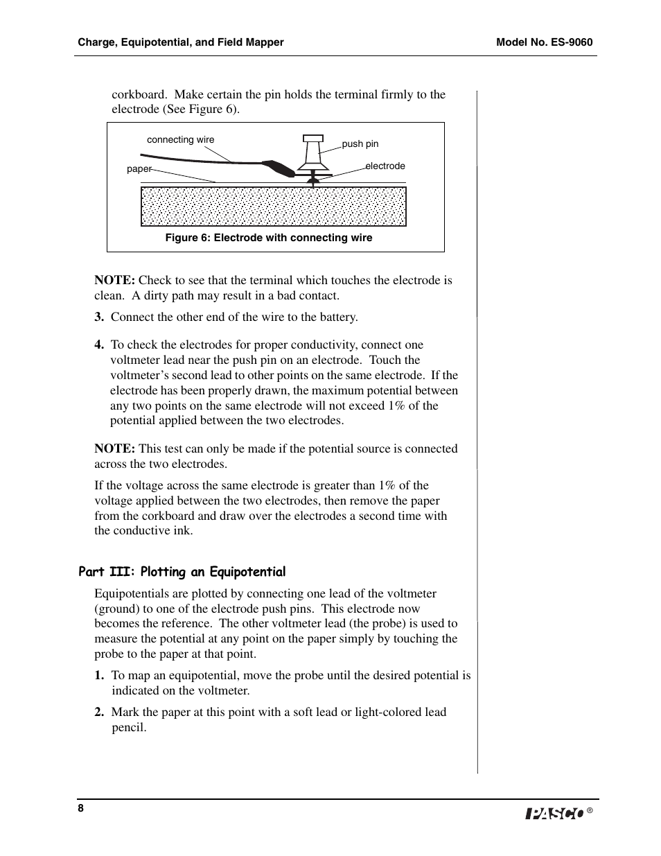 PASCO ES-9060 Charge, Equipotential and Field Mapper User Manual | Page 9 / 24
