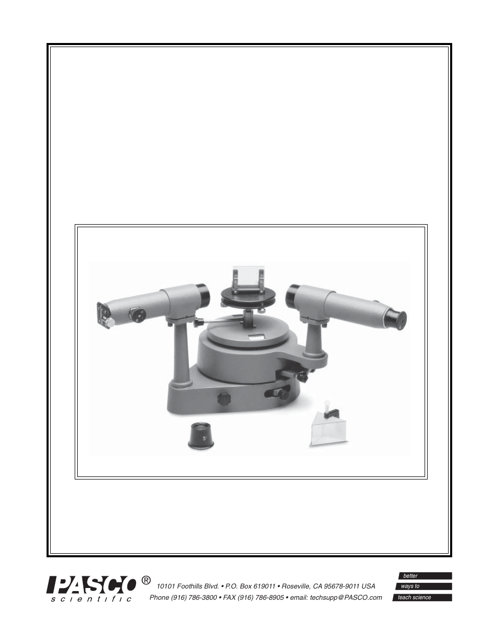 PASCO SP-9268A STUDENT SPECTROMETER User Manual | 16 pages