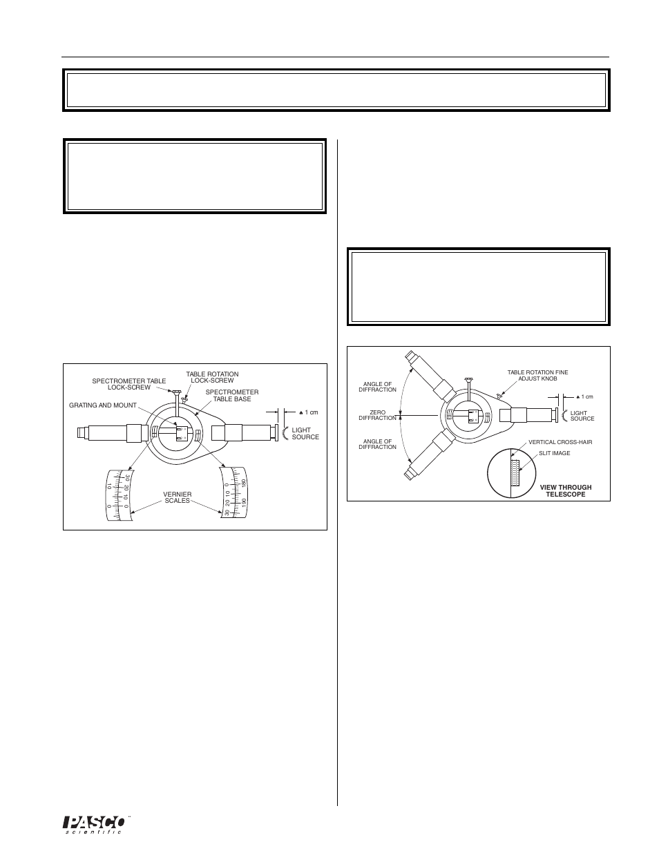 Using the diffraction grating, Aligning the grating | PASCO SP-9268A STUDENT SPECTROMETER User Manual | Page 9 / 16