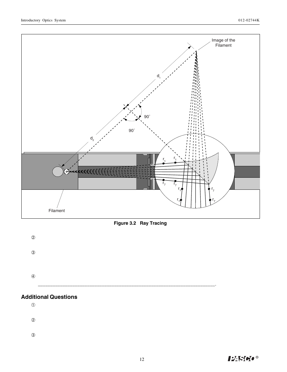 Additional questions | PASCO OS-8500 INTRODUCTORY OPTICS SYSTEM User Manual | Page 18 / 75