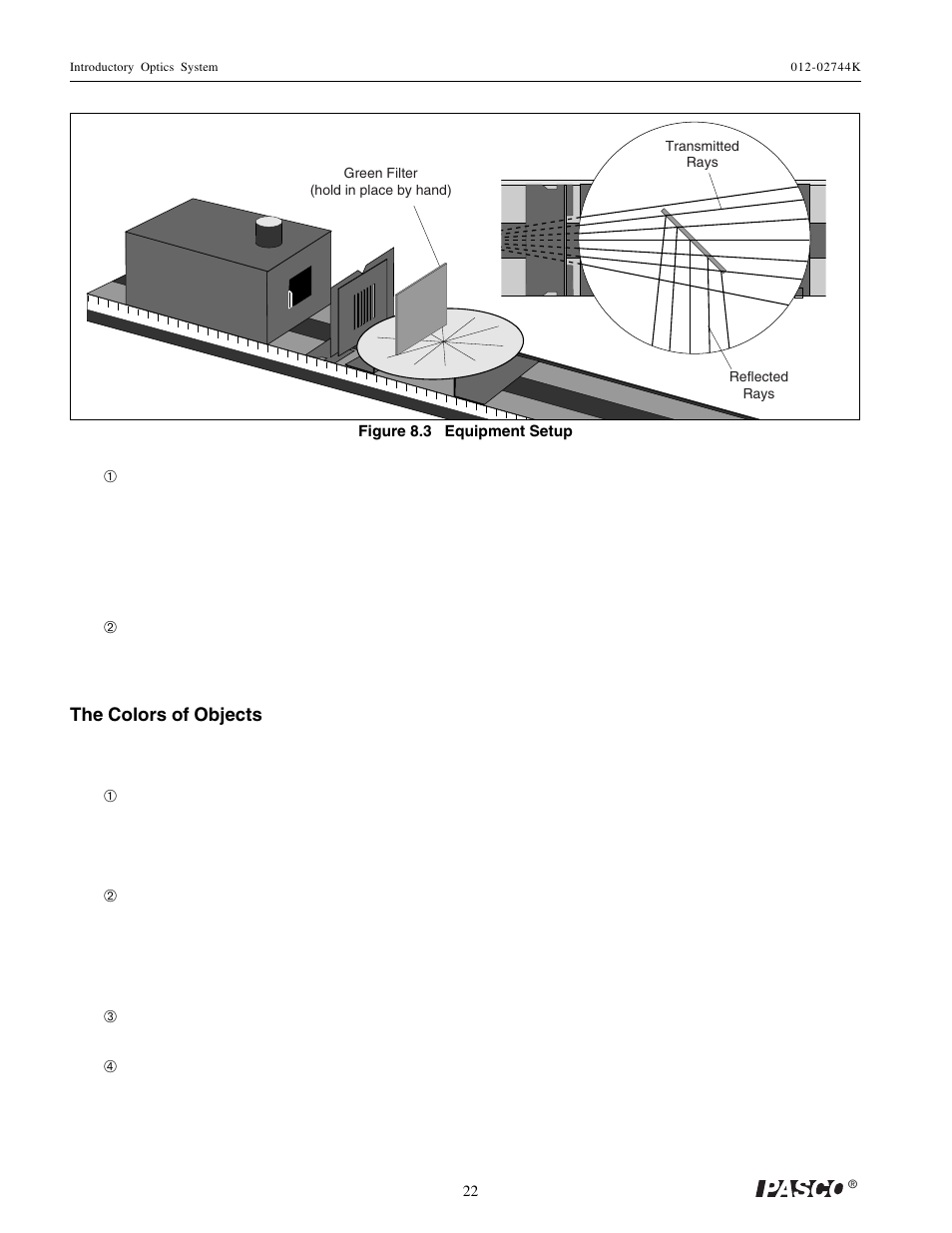 PASCO OS-8500 INTRODUCTORY OPTICS SYSTEM User Manual | Page 28 / 75