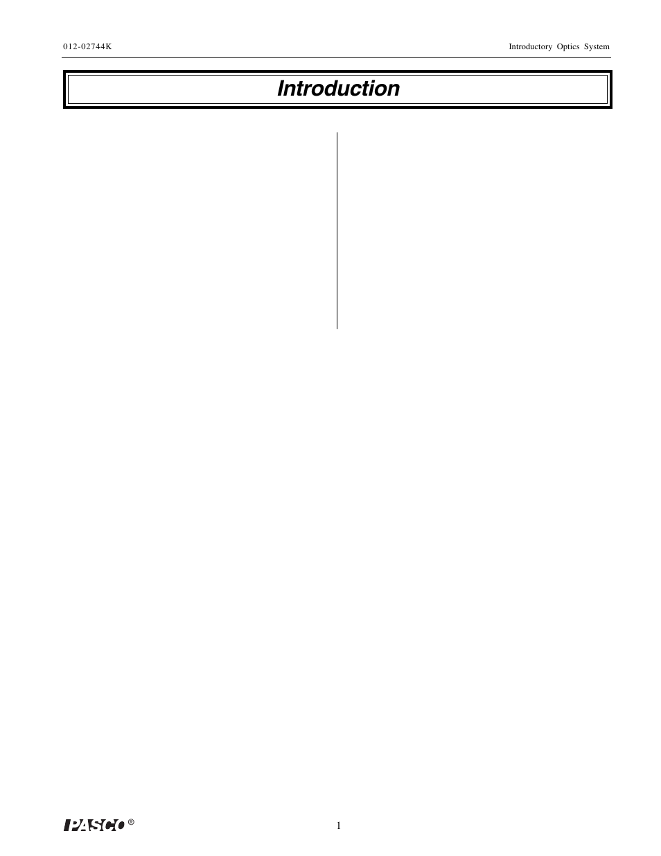 Introduction | PASCO OS-8500 INTRODUCTORY OPTICS SYSTEM User Manual | Page 7 / 75
