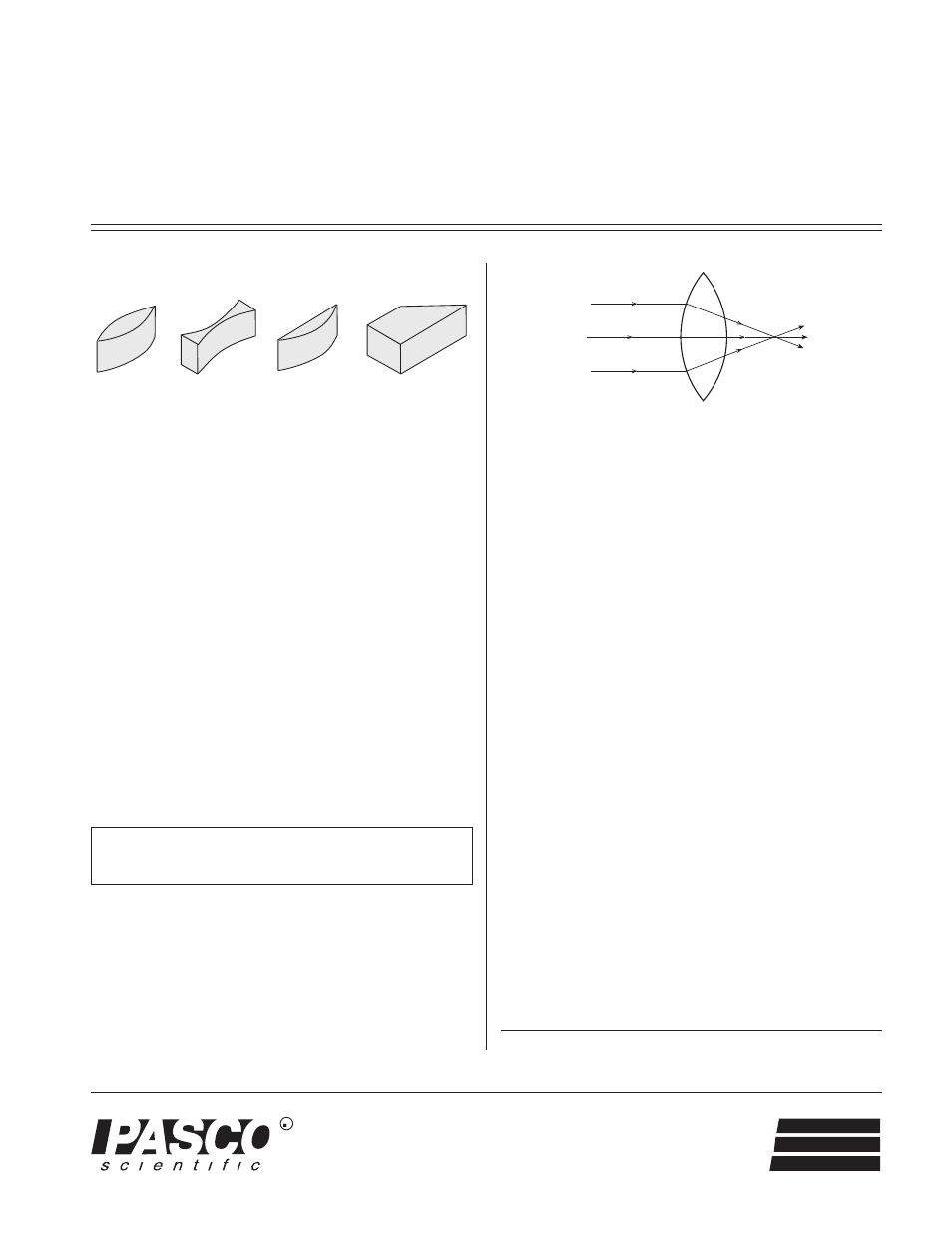 PASCO SE-9767 VISIBLE RAY OPTICS SET User Manual | 2 pages