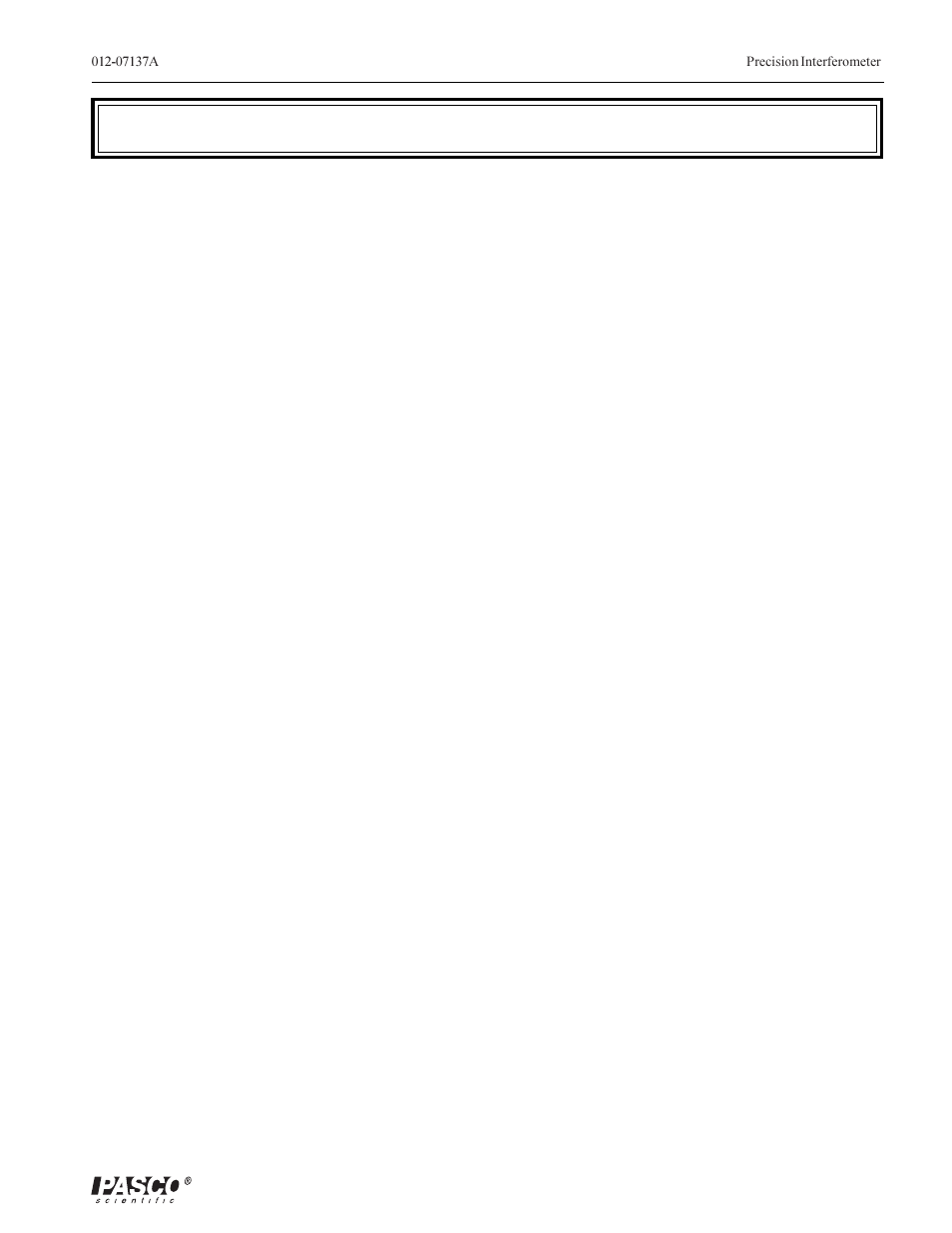 PASCO OS-9257A PRECISION INTERFEROMETER User Manual | Page 3 / 28