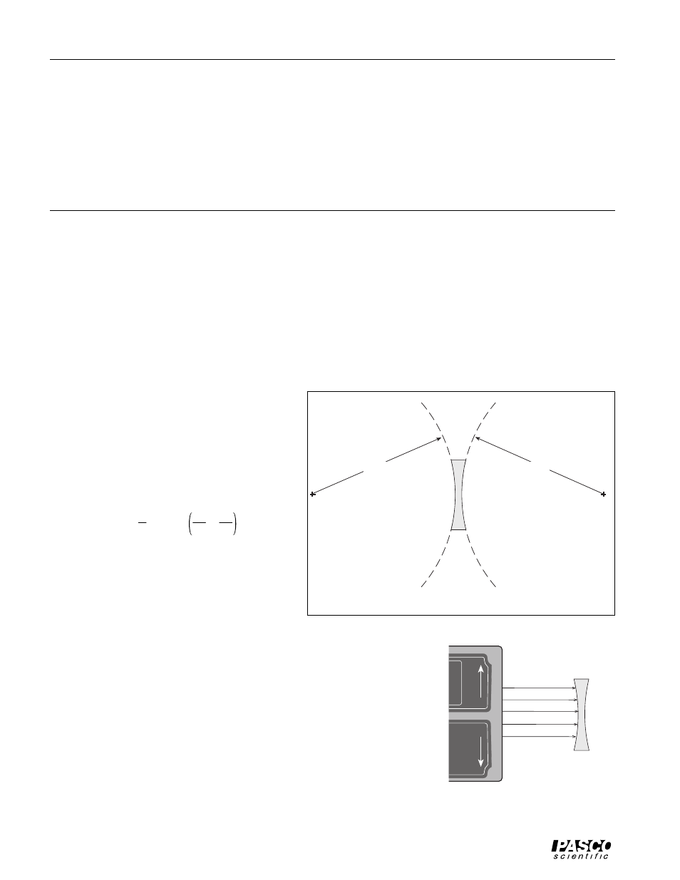 Experiment 8: lensmaker’s equation, Purpose, Theory | Procedure, And r | PASCO OS-8536 OPTICS TABLE User Manual | Page 16 / 22