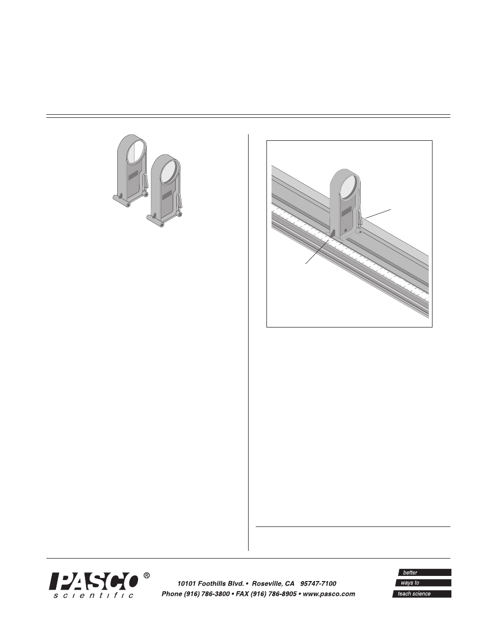 PASCO OS-8532 CONCAVE MIRROR ACCESSORY User Manual | 3 pages