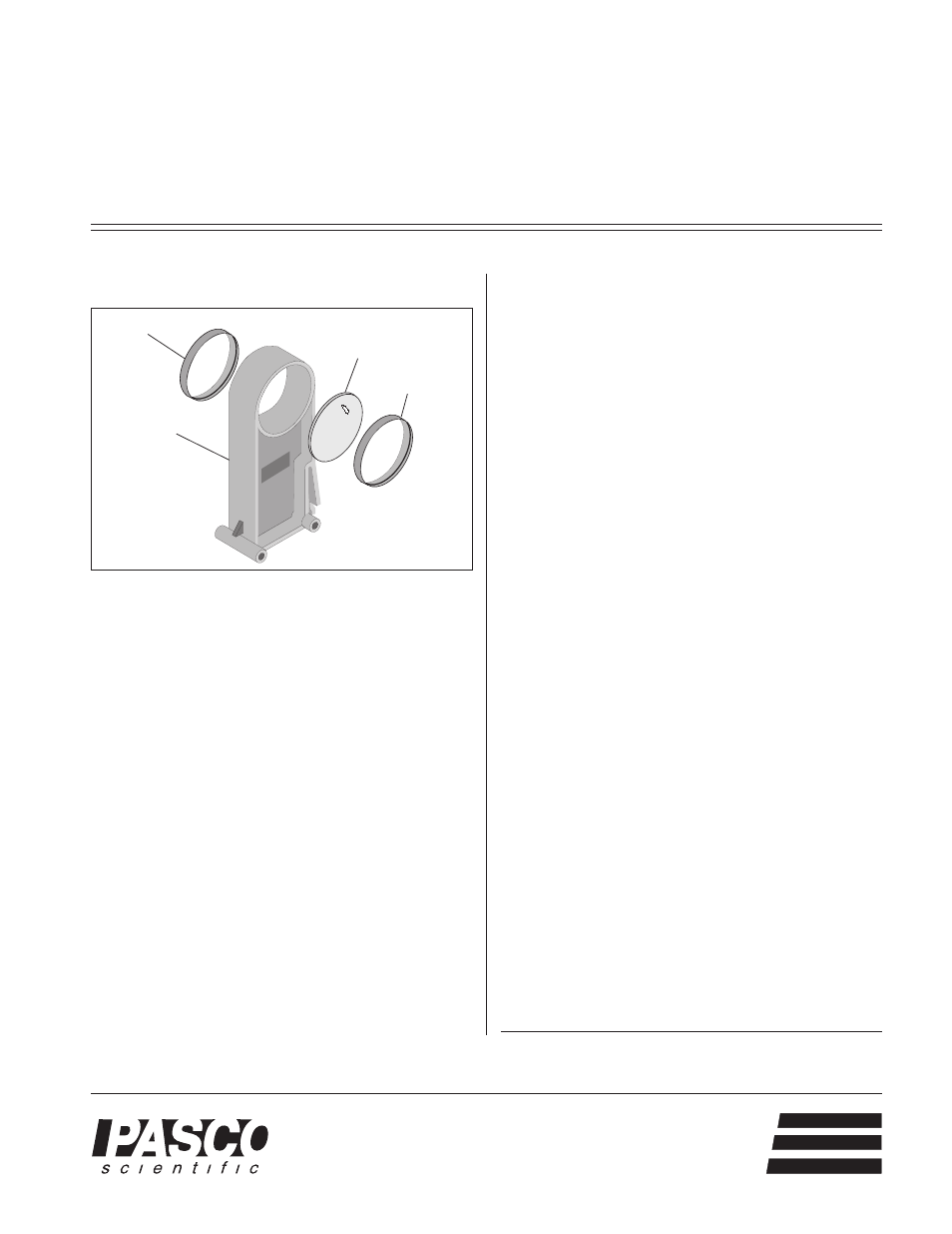 PASCO OS-8522 LENS HOLDER SET (2) User Manual | 2 pages