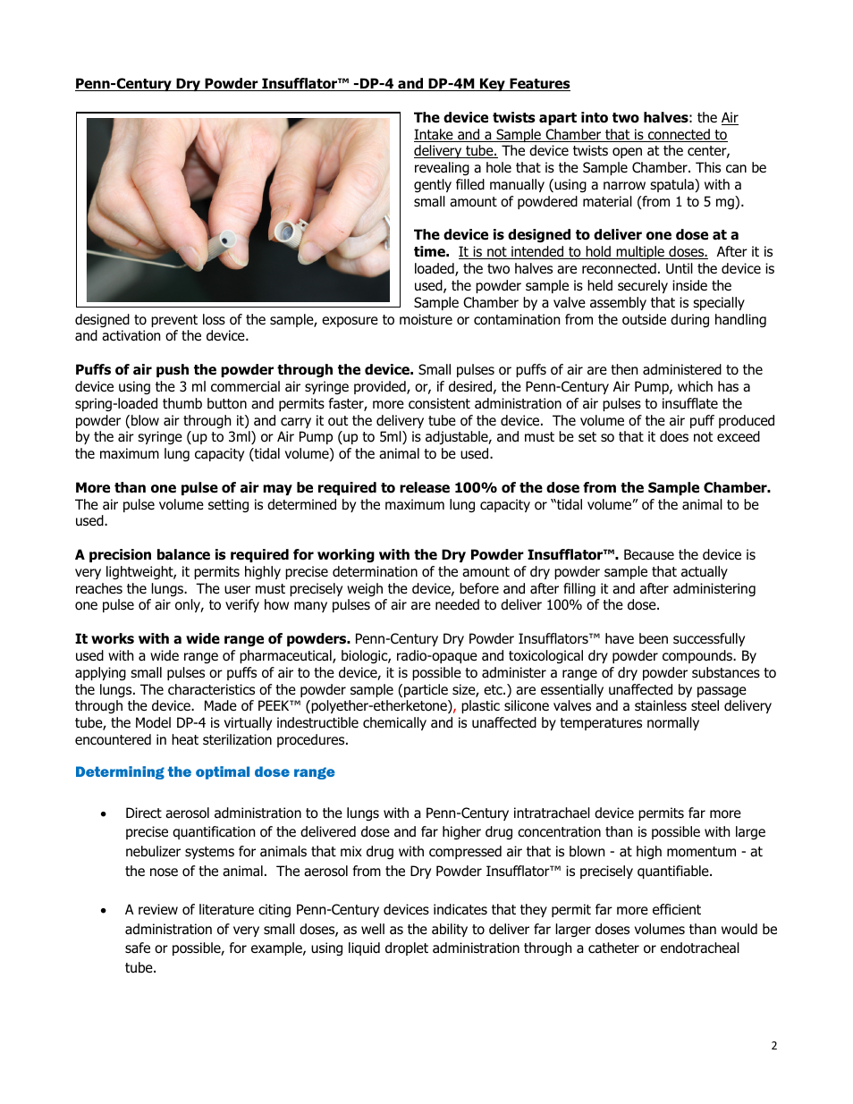 Penn-Century DP-4_4M User Manual | Page 2 / 11