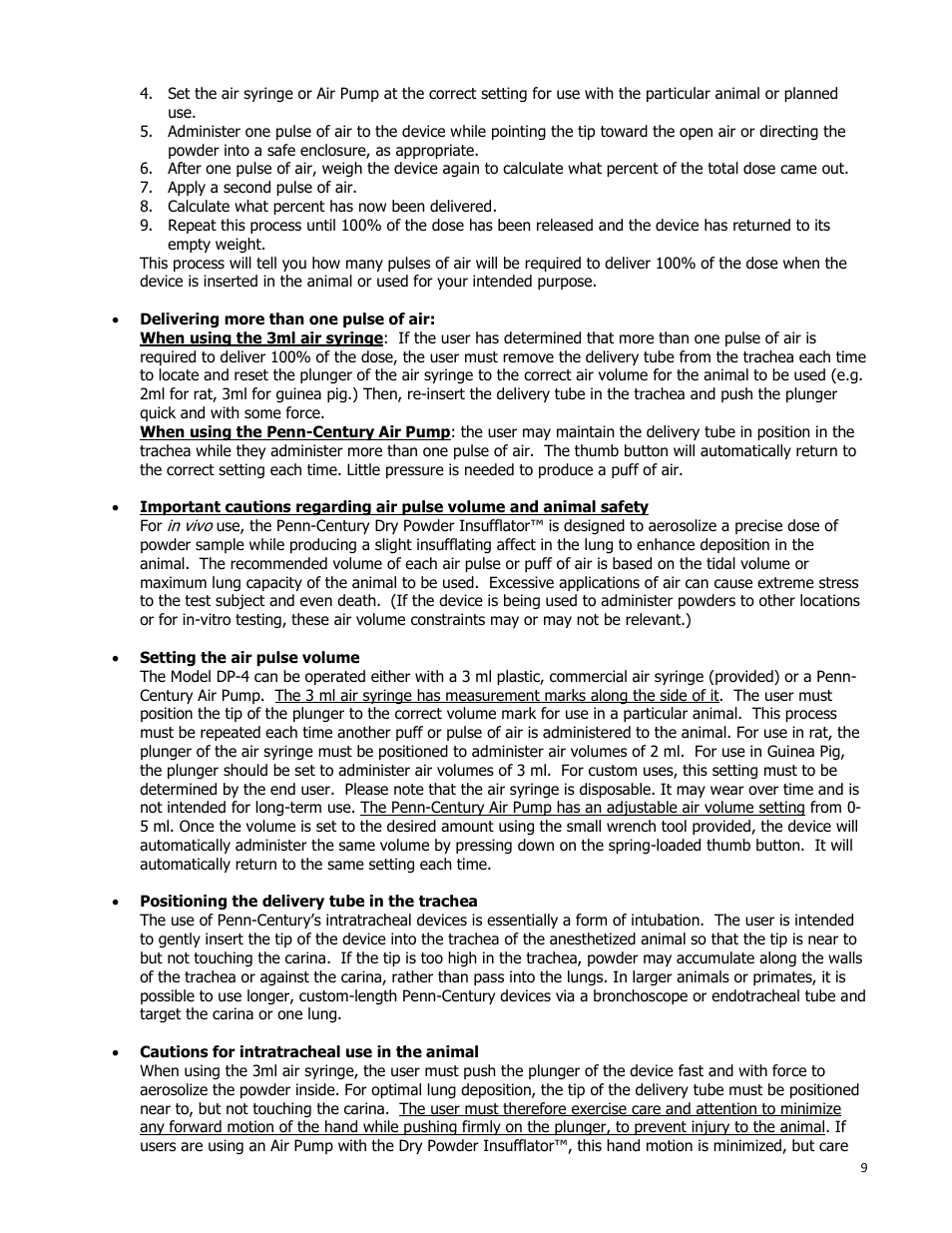 Penn-Century DP-4_4M User Manual | Page 9 / 11
