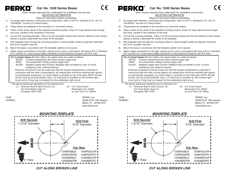 PERKO 1049 User Manual | 1 page