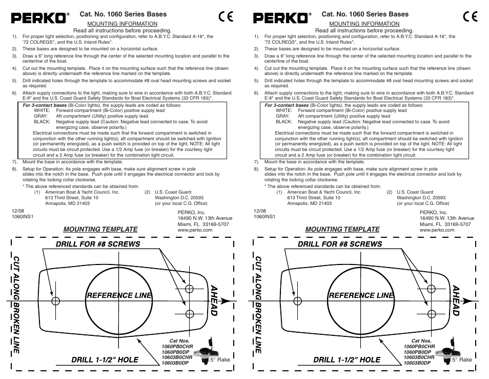 PERKO 1060 User Manual | 1 page