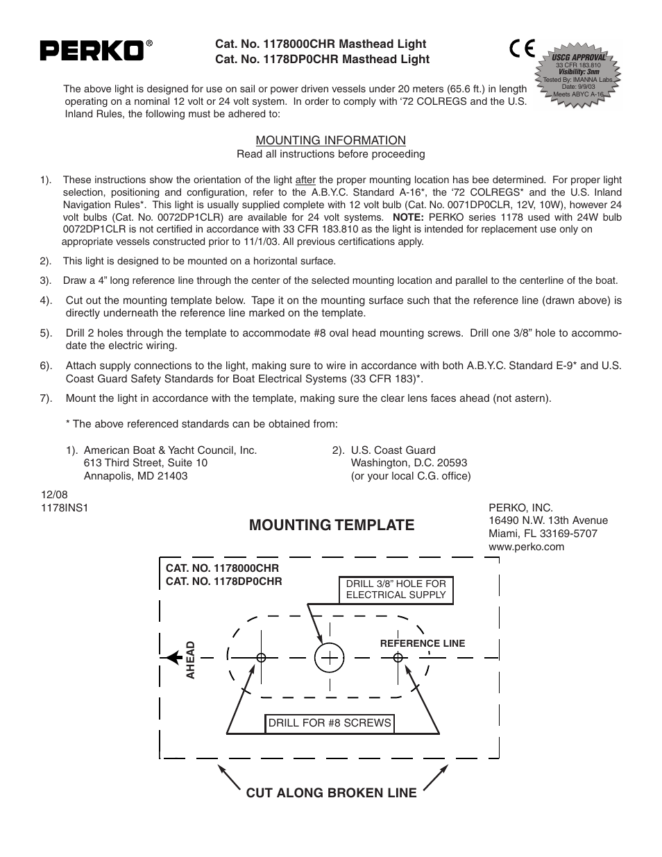 PERKO 1178 User Manual | 1 page