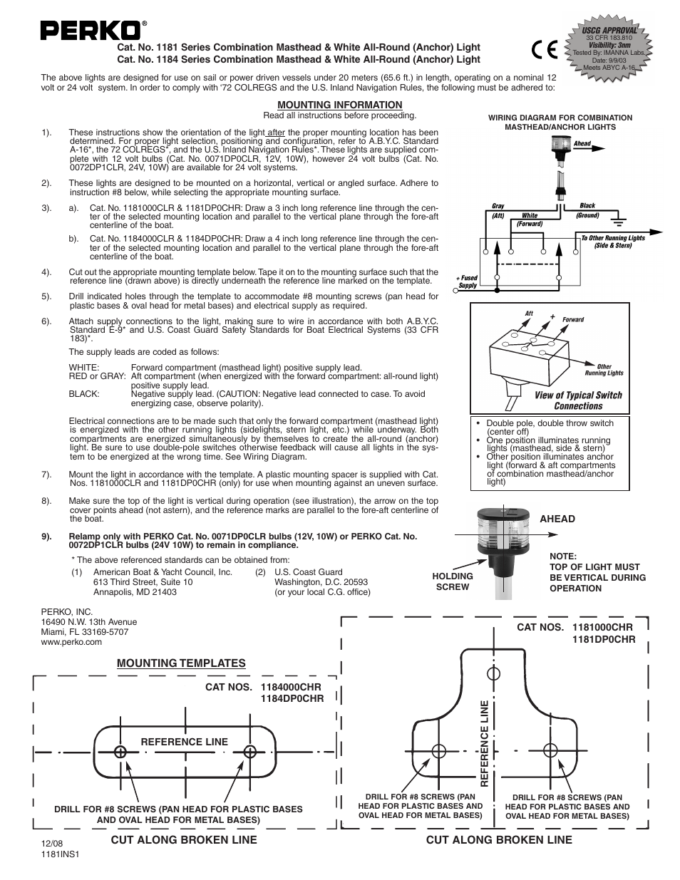 PERKO 1184 User Manual | 1 page