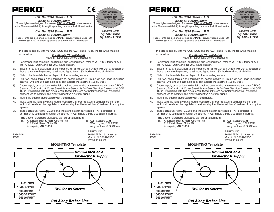 PERKO 1345 User Manual | 1 page