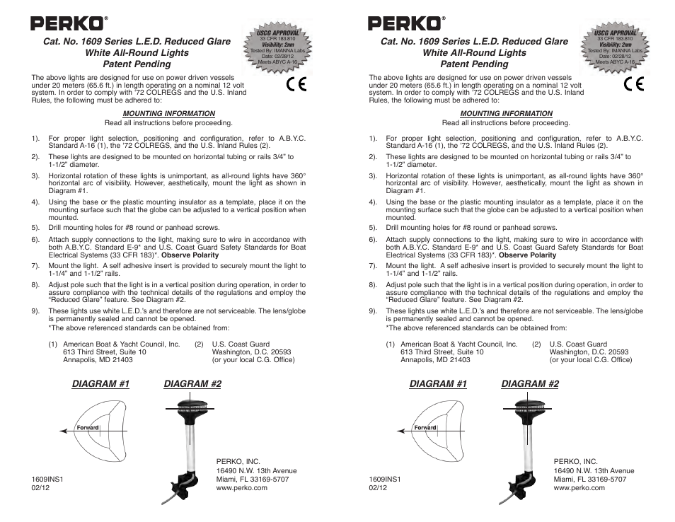 PERKO 1609 User Manual | 1 page