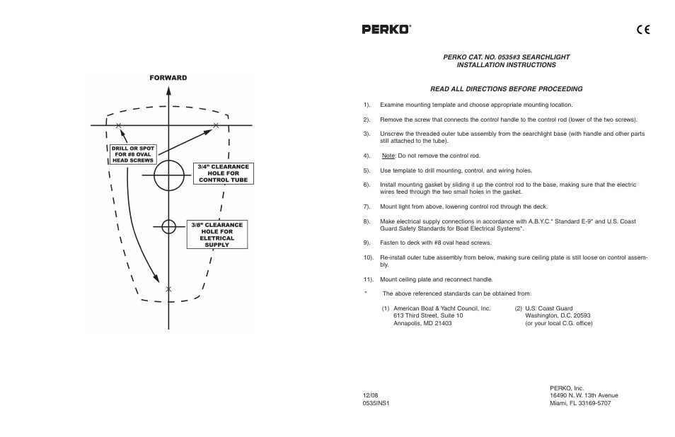 PERKO 0535 User Manual | 2 pages